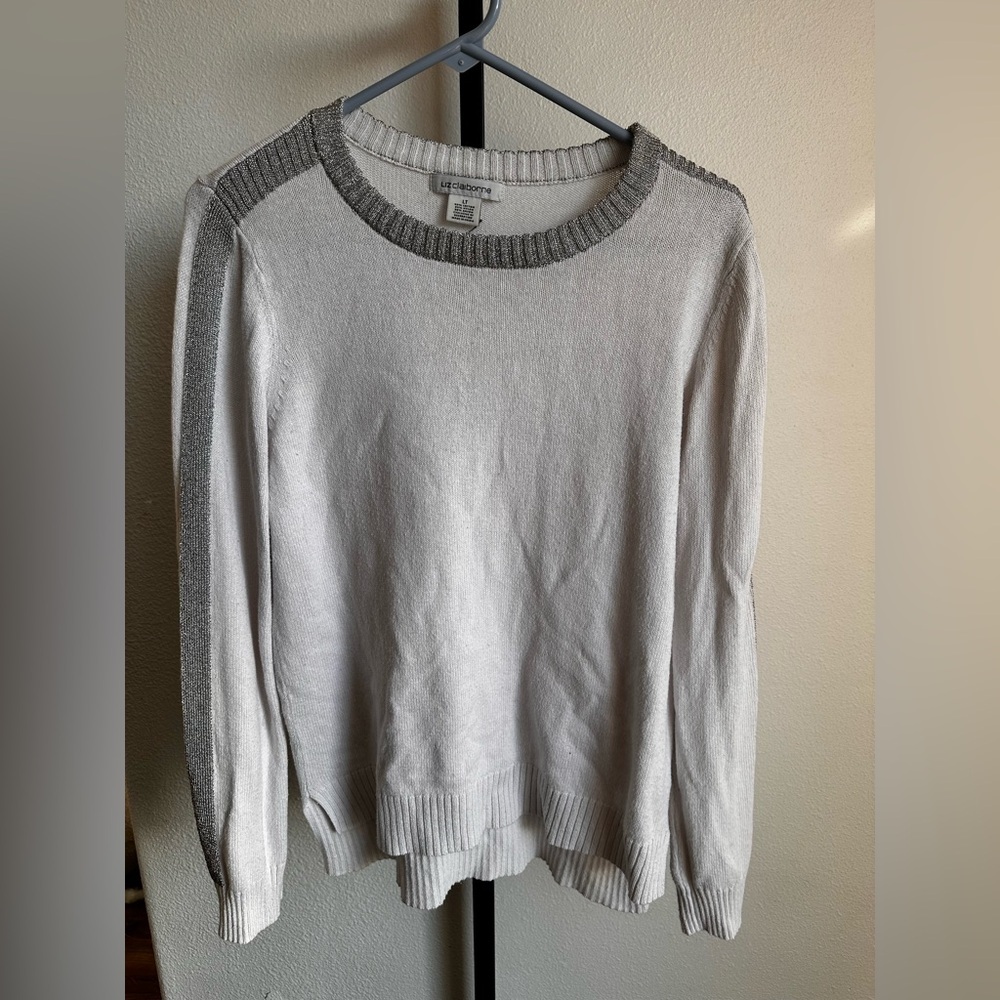 Liz Claiborne LT sparkly white sweater